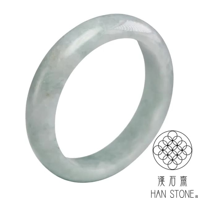 【漢石齋】情人節禮物 天然翡翠A貨 手鐲玉鐲 飄花種(手圍18.6/版寬14.8mm)