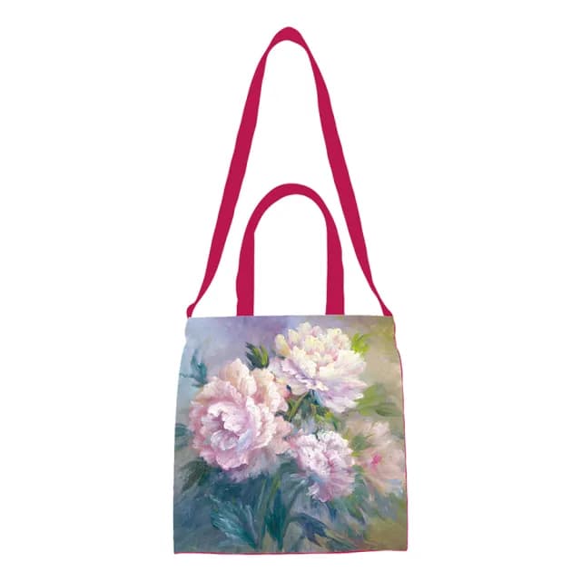 【雨揚】情人節禮物 【買一送一】情人節禮物 吉祥花卉帆布袋-4款任選(玫瑰/牡丹/百合/向日葵)