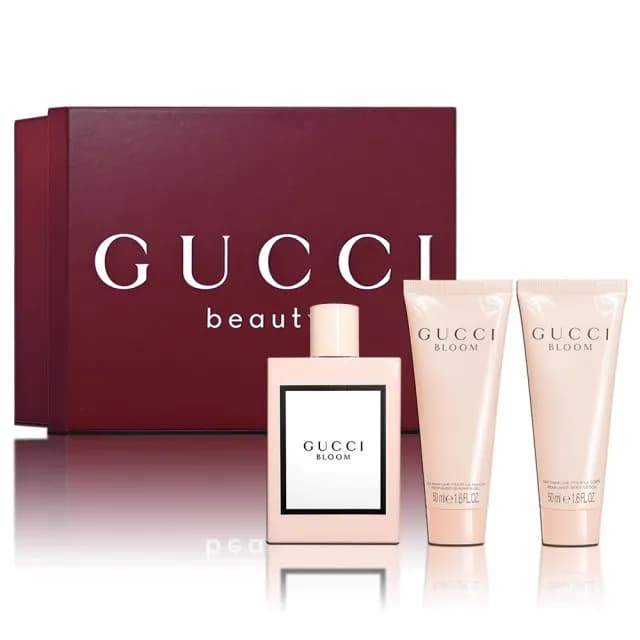 【GUCCI 古馳】花悅甄選女性香氛禮盒-淡香精100ML+身體乳50ML+沐浴膠50ML(專櫃公司貨)