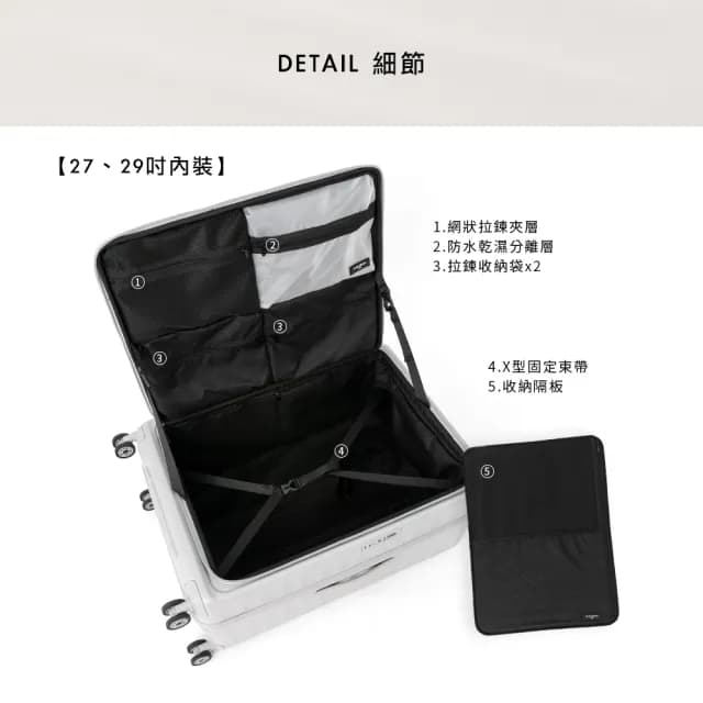 【ALAIN DELON 亞蘭德倫】29吋 Aix 前開式頂規Hinomoto靜音輪行李箱(多色任選)