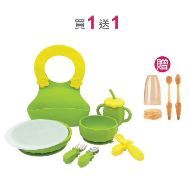 【KidsLife】寶寶餐具彌月禮盒-多款可選(寶寶餐具 矽膠餐盤  彌月 禮盒)