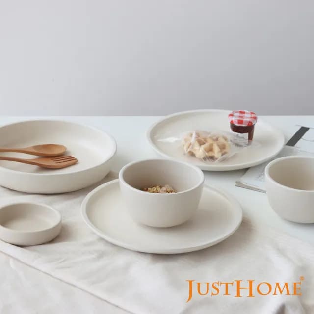 【Just Home】霧感系陶瓷4.5吋飯碗300ml-2色可選(可微波 碗 碗盤 飯碗 餐碗 餐具)