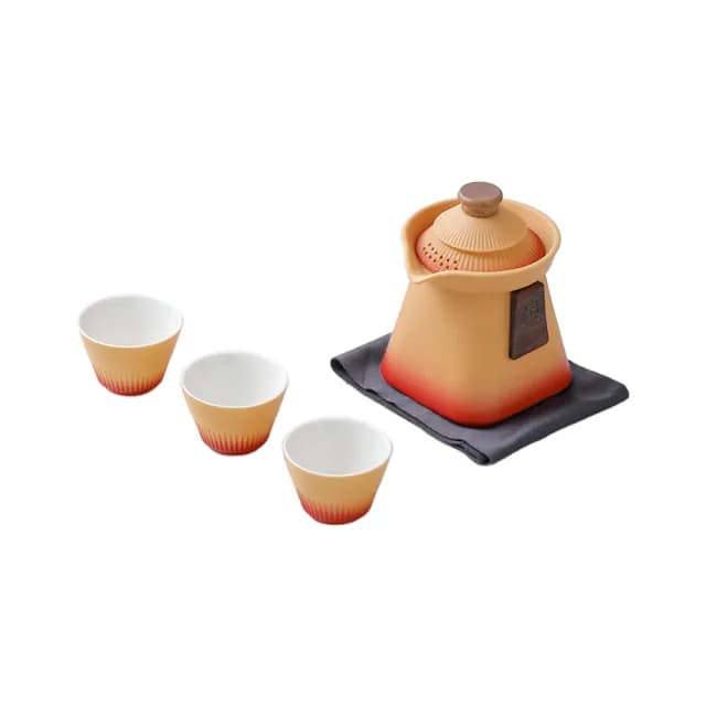 【Josogo】故宮文創國潮禮品 宮廷風快客杯茶具 便攜旅行商務功夫茶具套裝(快客杯)