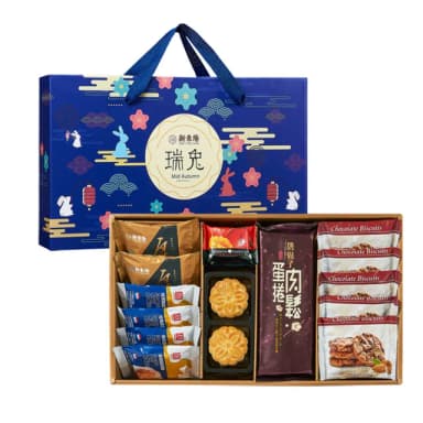 【新東陽】瑞兔禮盒共2盒_中秋月餅伴手禮(月餅/蛋捲/瓦煎燒)