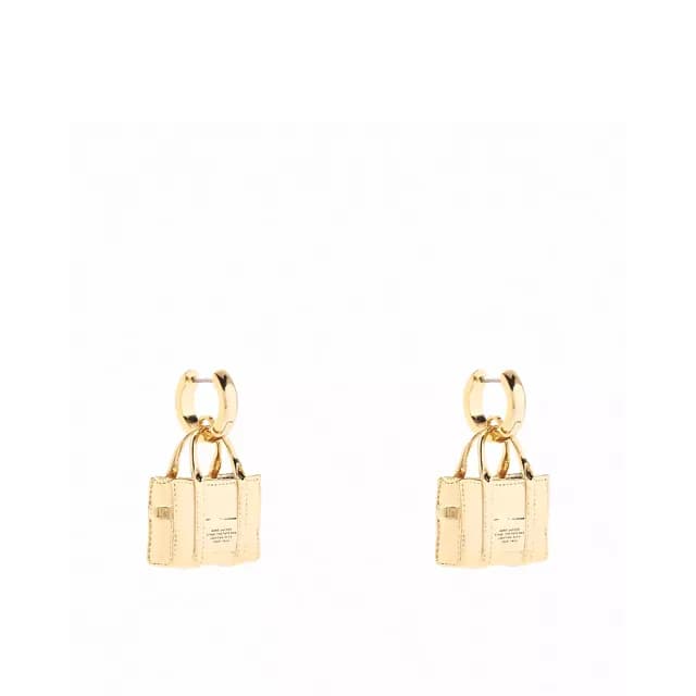 【MARC JACOBS】官方直送 THE TOTE 垂墜式金色托特包造型耳環