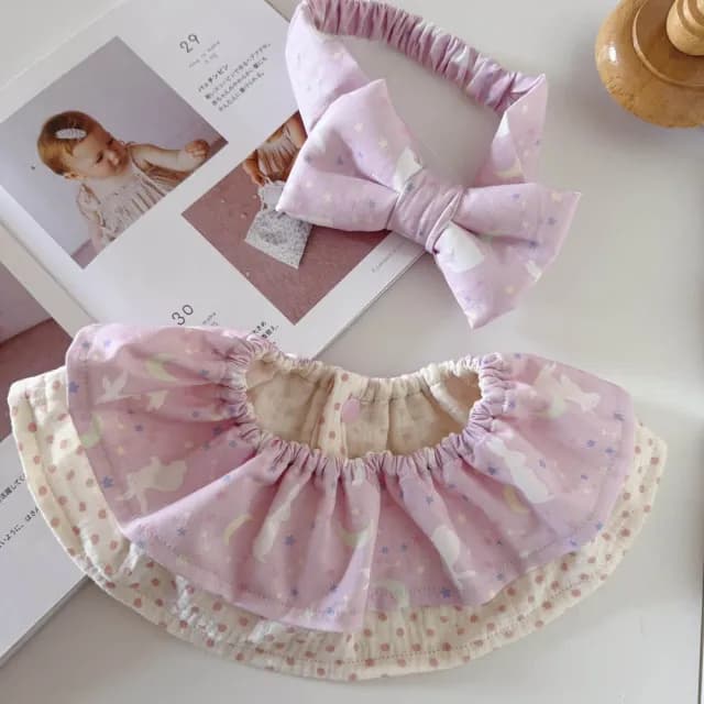 【Lianne baby】MIT台灣手作職人韓國天然染色 粉紅許願星月兔兔(女嬰滿月禮 收涎禮物 週歲禮 彌月禮盒)