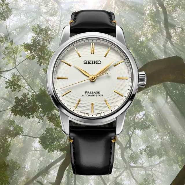 【SEIKO 精工】Presage 無釉有田燒工藝限量機械錶手錶-40.6mm 七夕 情人節禮物(SPB497J1/6R51-00C0Z)