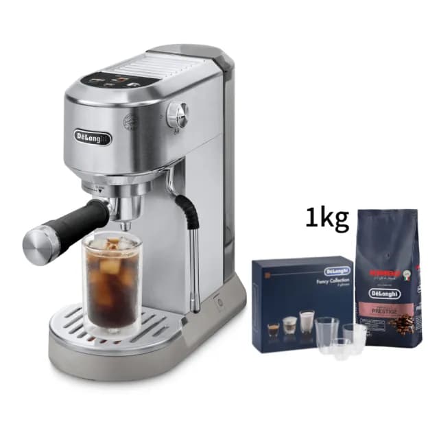【Delonghi 迪朗奇】官方直營 半自動義式咖啡機EC890.M(冰鋒銀 2025新機 預購於8/25起陸續出貨)