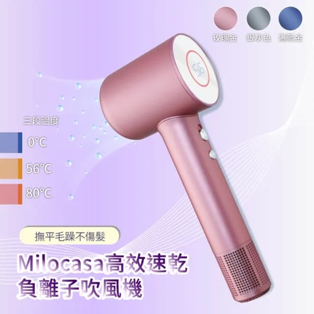【微糖嚴選】獨家3億負離子吹風機(含3件配件/組*1組)