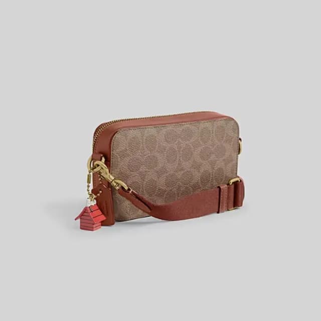 【COACH】CHARTER PEANUTS 印花窄版斜背手袋(CBP08S2Q)
