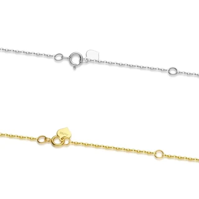 【鉅曜】30分 18K經典鑽石項鍊 2色任選 生日禮物(培育鑽石 18K金)