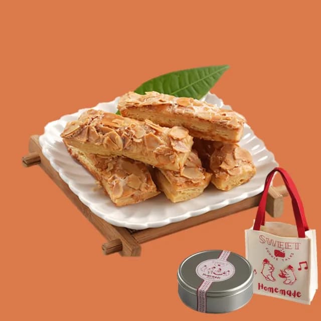 【媽咪里啦】法式千層酥鐵盒1盒(140g±10g/盒;有附提袋;含運;中秋月餅禮盒;年節禮盒;CAT)