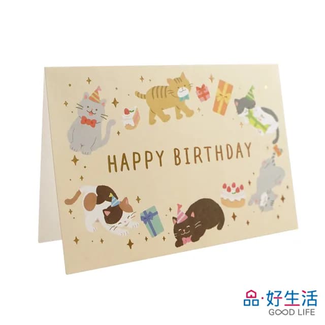 【GOOD LIFE 品好生活】可愛插畫動物生日卡片(日本直送 均一價)