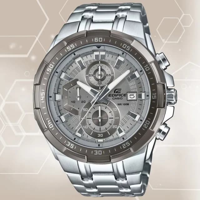 【CASIO 卡西歐】EDIFICE 立體感 時尚計時腕錶 七夕 情人節 送禮 推薦(EFR-539DE-8AV)