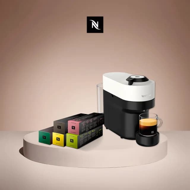 【Nespresso】臻選厚萃Vertuo POP膠囊咖啡機_多色任選(晨間美式50顆組/送禮/入厝/義式/冷萃)