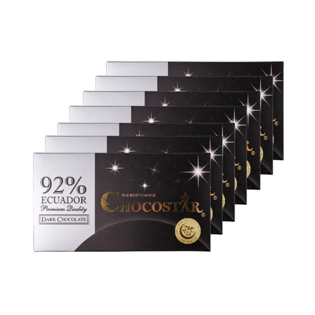 【巧克力雲莊】巧克之星92%黑巧克力7片組(高純度巧克力_養生補給)