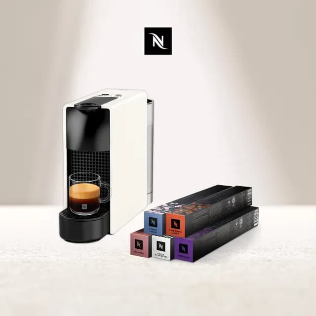 【Nespresso】膠囊咖啡機 Essenza Mini(訂製咖啡時光50顆組/送禮/入厝/義式/隨身)