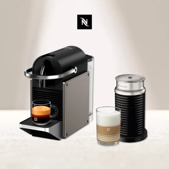 【Nespresso】膠囊咖啡機 Pixie 奶泡機組合_多色任選(瑞士頂級咖啡品牌/送禮/入厝/義式)