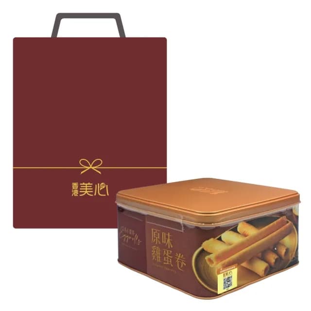 【香港美心】原味雞蛋卷448gx4盒(中秋禮盒-附提袋)