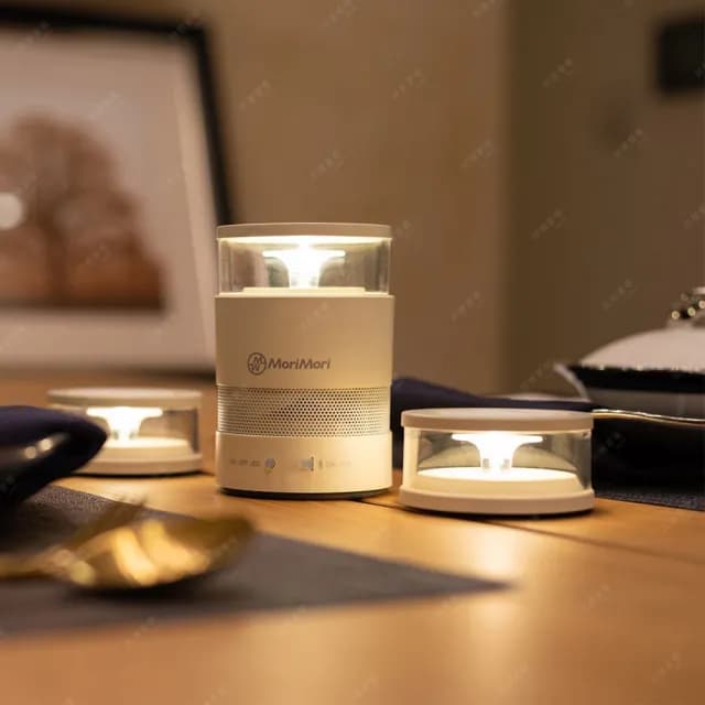 【日本MoriMori】LASMO LED Speaker 藍牙音響(WHITE 松本素白)
