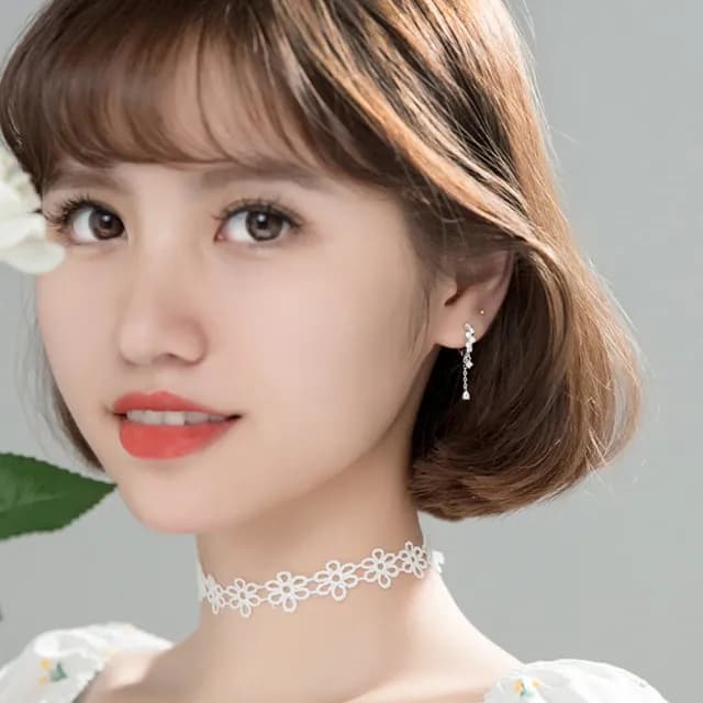 【Emi 艾迷】韓系優閒點鑽環繞耳環耳扣