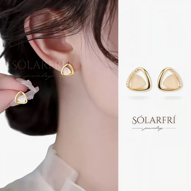 【SOLARFRi】耳針式耳環｜閃耀光石親膚低敏耳環 附品牌禮盒包裝(閨蜜情人女友母親老婆生日週年禮物)