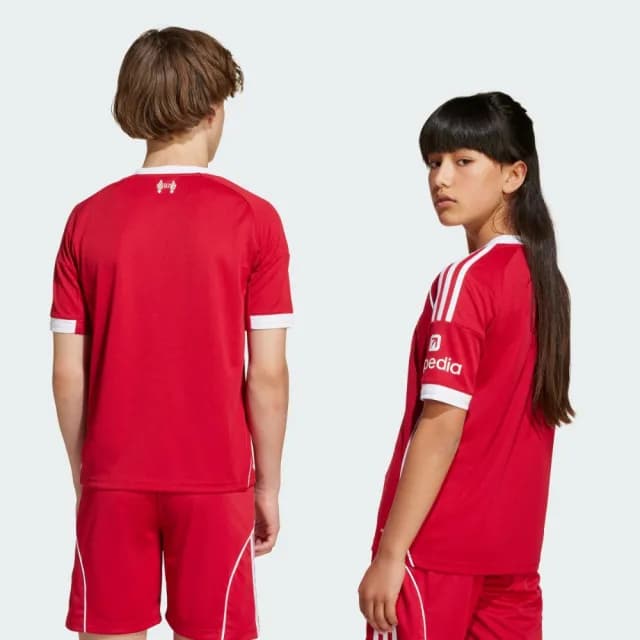 【adidas 愛迪達】利物浦足球俱樂部 主場球衣 T恤 吸濕排汗 童裝 JV6436