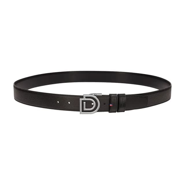 【S.T.Dupont 都彭】D Logo系列 男士休閒荔枝紋雙D皮帶 腰帶-35mm 父親節禮物 送禮 推薦(9351002)