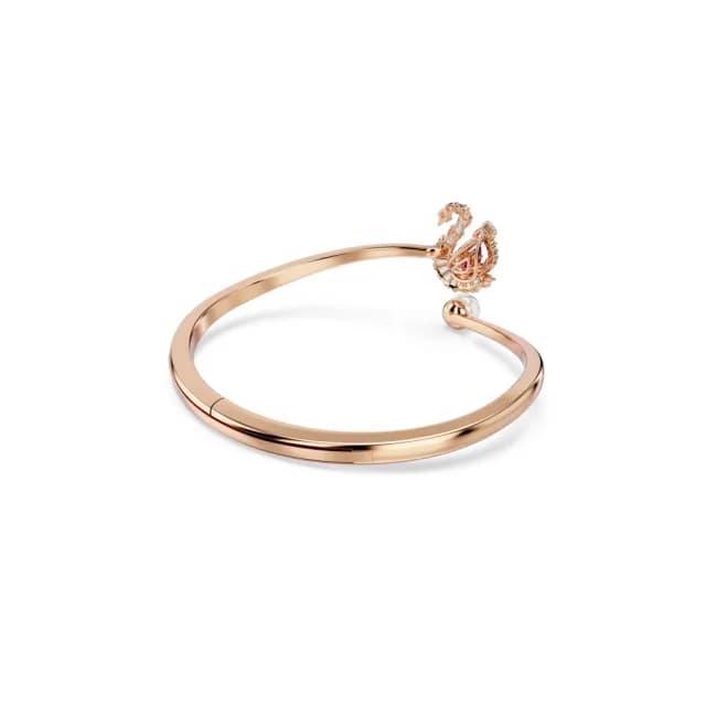 【SWAROVSKI 施華洛世奇】Dancing Swan 手鐲 天鵝 紅色 鍍玫瑰金色調(情人節禮物)