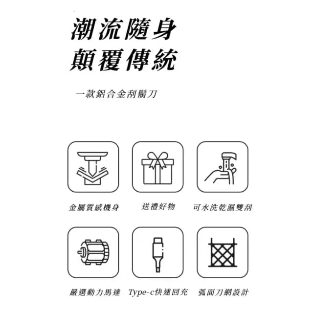 【強勁便攜】可水洗雙刀頭電動刮鬍刀(刮毛刀 旅行 出差 商務 不夾鬚 剃鬚刀 修毛器 電鬍刀 電推 男)