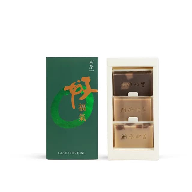 【阿原】結緣．好福氣禮盒(艾草皂60g+抹草皂60g+左手香皂60g)