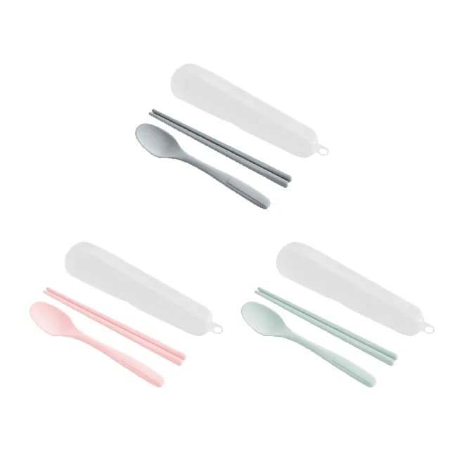 【朴蜜兒】鉑金矽膠外出餐具組S(鉑金矽膠湯匙筷子 含外盒)