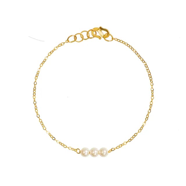 【金品坊】黃金手鍊極細緻珍珠女伶手鍊 0.25錢±0.03(純金999.9、黃金手鍊、純金手鍊)