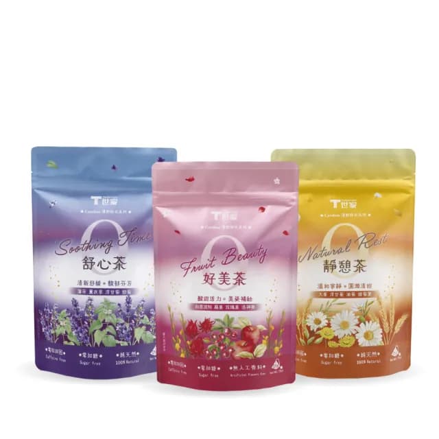 【T 世家】漫野時光 無咖啡因茶系列 4gx12包/袋(舒心茶/靜憩茶/好美茶)