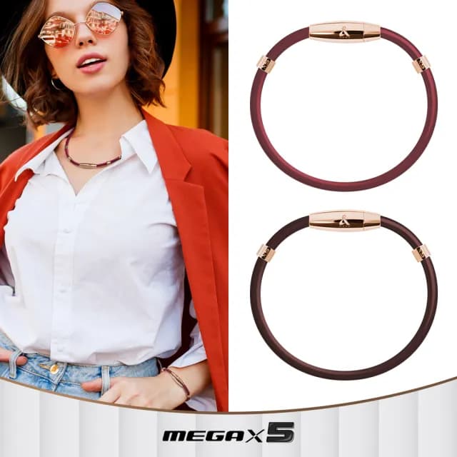 【&MORE 愛迪莫】X5 特仕版健康手環.手鍊(玫瑰金/鈦鍺/能量/鈦項鍊)