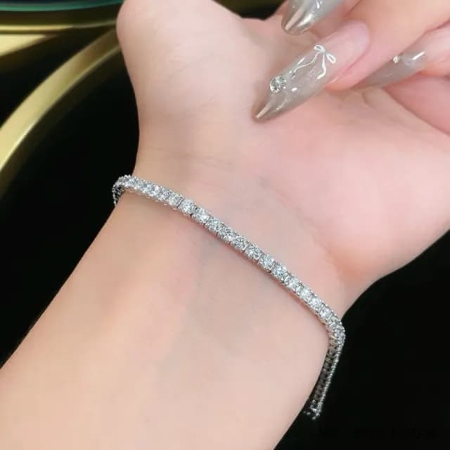 【鉅曜】2克拉鑽石手鍊 淨白等級鑽石(培育鑽石)