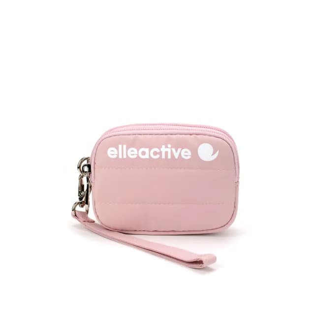 【ELLE ACTIVE】蓬蓬雲朵系列-雙層零錢包/手腕包(櫻花粉)