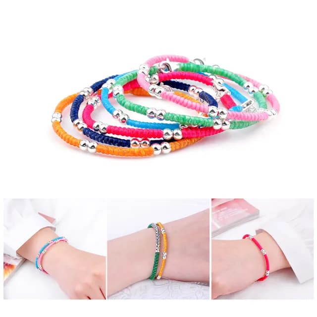 【GIUMKA】純銀手鍊．五路財神．蠶絲蠟繩(開運禮物)