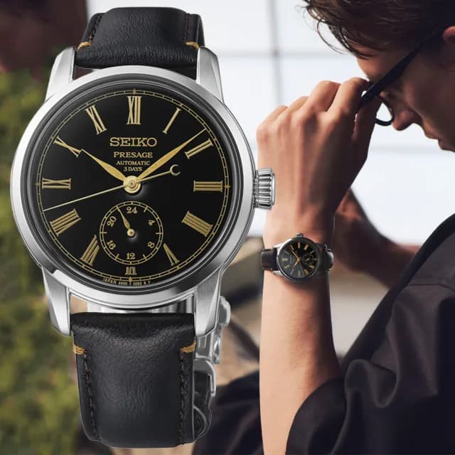 【SEIKO 精工】Presage系列 漆藝面盤 三日鍊 機械腕錶 七夕 情人節 禮物 送禮 推薦(SPB499J1/6R5H-00E0C)
