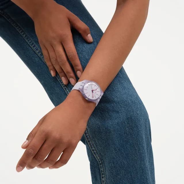 【SWATCH】LAVENDAZE 經典手錶/男錶/女錶/瑞士製造 SO29V101(41mm)