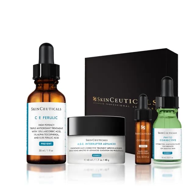 【Skin Ceuticals 修麗可】王牌抗氧撫紋★CE緊緻修護抗氧化精華 30ml+AGE普拉斯鏈活膚緊緻霜 48ml 禮盒