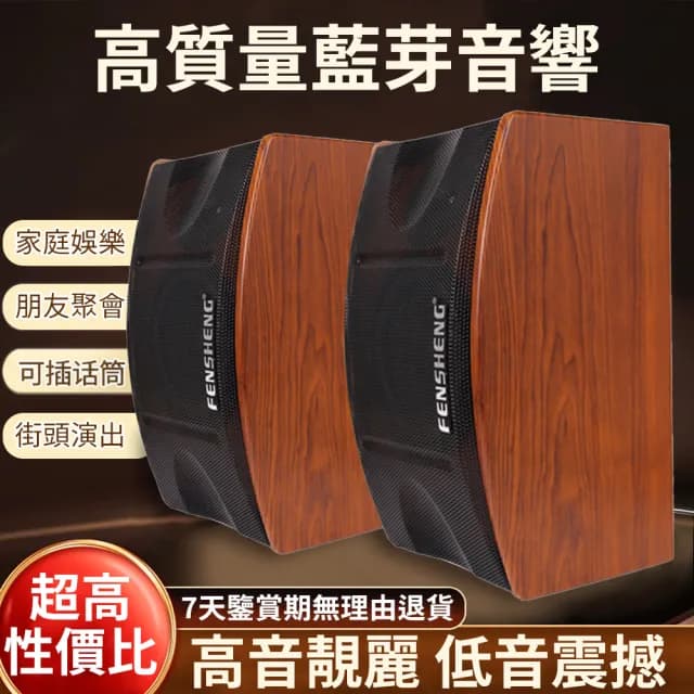 【FENSHENG奮聲】家用音響 6.5吋高質量音響 商用音響(卡拉OK音響 6.5吋音響 藍牙音響 演出音響)