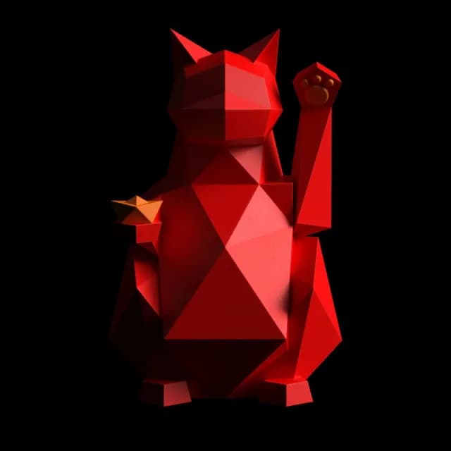 【巨匠】招財貓 開業喬遷 生日禮品小眾擺件 高級感客廳玄關 （高10CM黑色 白色）(招財貓 桌面擺件)