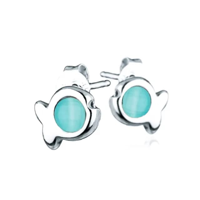 【CLIO BLUE】經典小魚純銀耳環-土耳其色 925純銀  雙魚(法國巴黎品牌/925純銀)