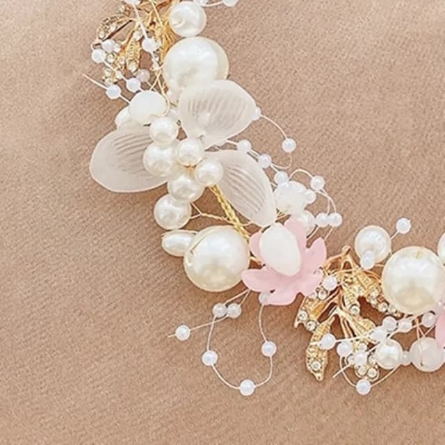 【橘魔法】童話花仙子水晶花朵髮飾(生日 表演 髮夾 髮飾 頭飾 花童 禮服 畢業典禮 婚禮 攝影)