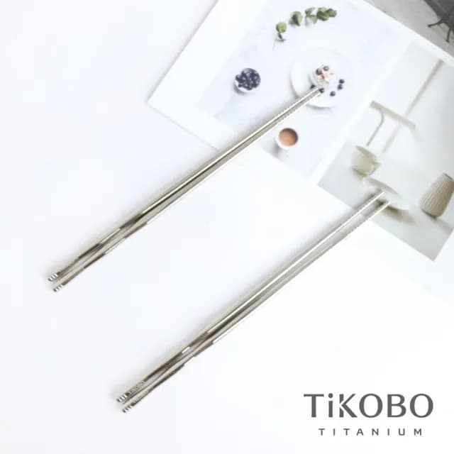 【TiANN 鈦安】純鈦餐具 筷意人生 純鈦筷子(含筷架)