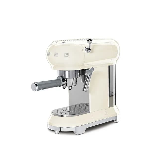 【SMEG】義大利半自動義式咖啡機-奶油色(ECF01CRUS)