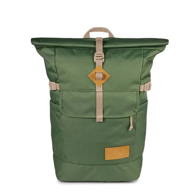 【JANSPORT】情人節禮物 HATCHET ROLLTOP 戶外系列後背包(軍綠色)