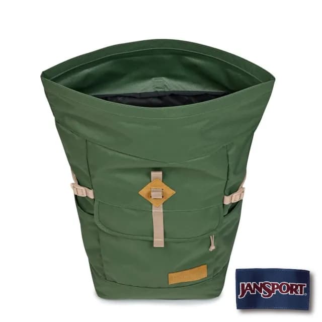 【JANSPORT】情人節禮物 HATCHET ROLLTOP 戶外系列後背包(軍綠色)