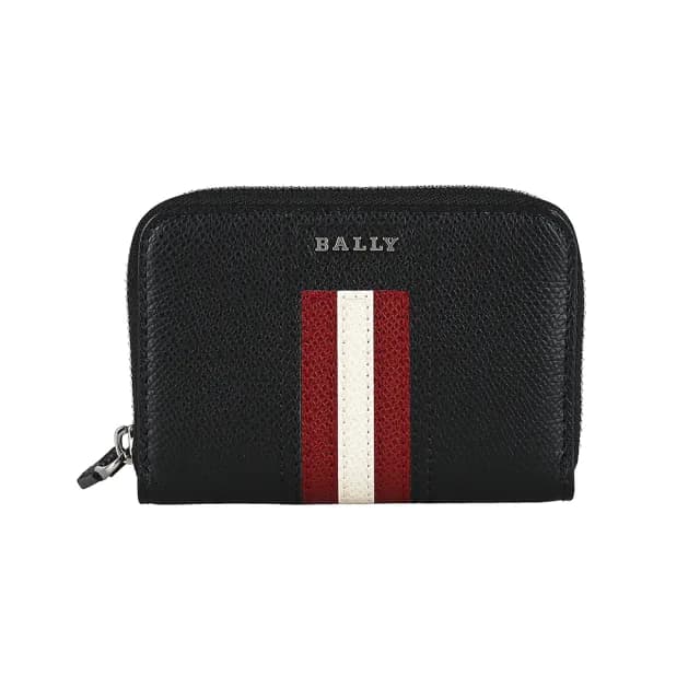 【BALLY】BALLY TIVY 2卡拉鍊零錢包(黑)